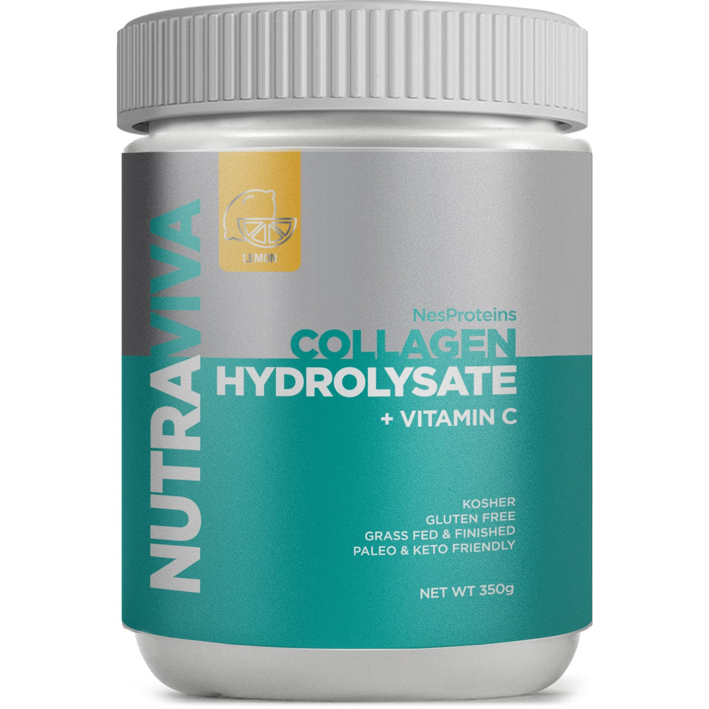Nutraviva Collagen Hydrolysate + Vitamin C 350g Lemon