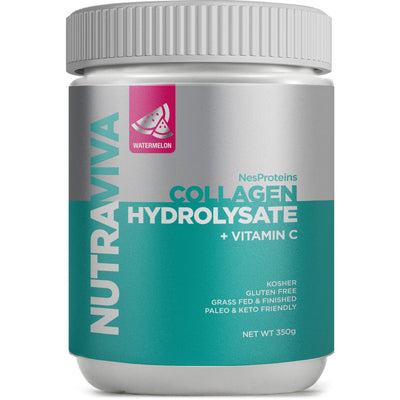 Nutraviva Collagen Hydrolysate + Vitamin C 350g Watermelon