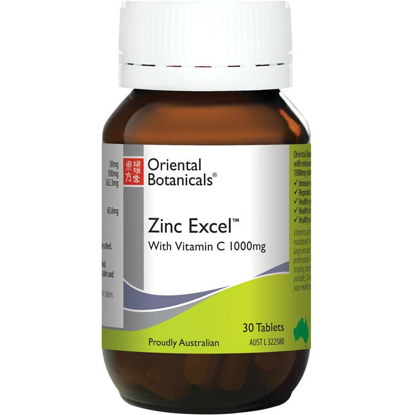 Oriental Botanicals Zinc Excel 30 Tabs