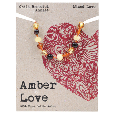 Amber Love Children's Bracelet/Anklet 100% Baltic Amber 14cm