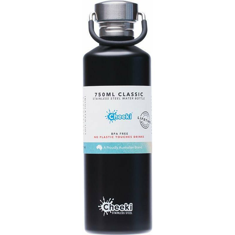 Cheeki 750mL Insulated Water Bottle | Black