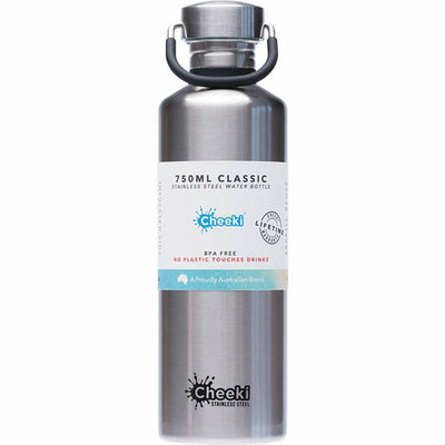 Cheeki 750mL Insulated Water Bottle | Silver