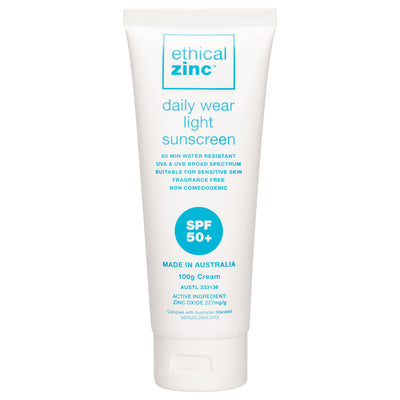 Ethical Zinc Daily Wear Light Sunscreen 50+ 100g