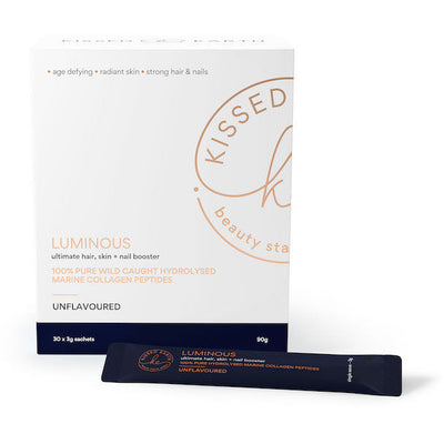 Kissed Earth Luminous | Ultimate Hair, Skin & Nail Booster | Unflavoured | 30 x 3g sachets
