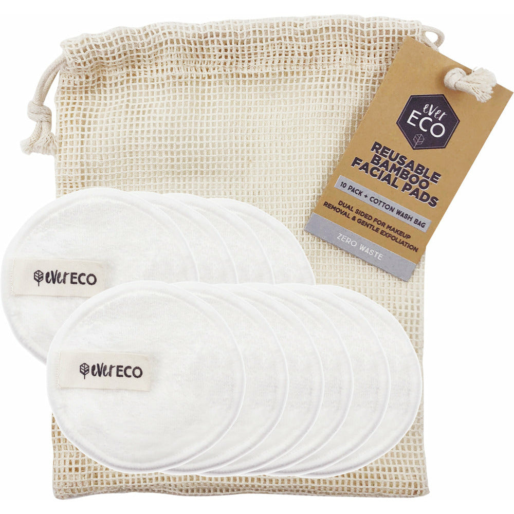 EVER ECO REUSABLE MAKEUP REMOVER PADS BLACK - 10 PACK