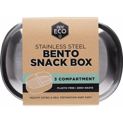 Ever Eco Stainless Steel Bento Snack Box 3 Compartment