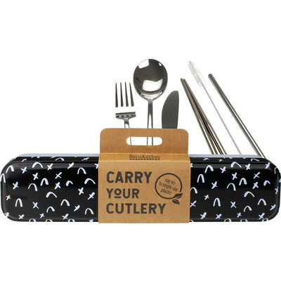 Retro Kitchen Carry Your Cutlery Stainless Steel Cutlery Set