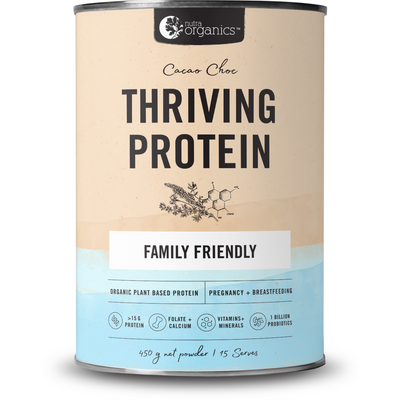 Nutra Organics Thriving Protein Powder - Chocolate 450g