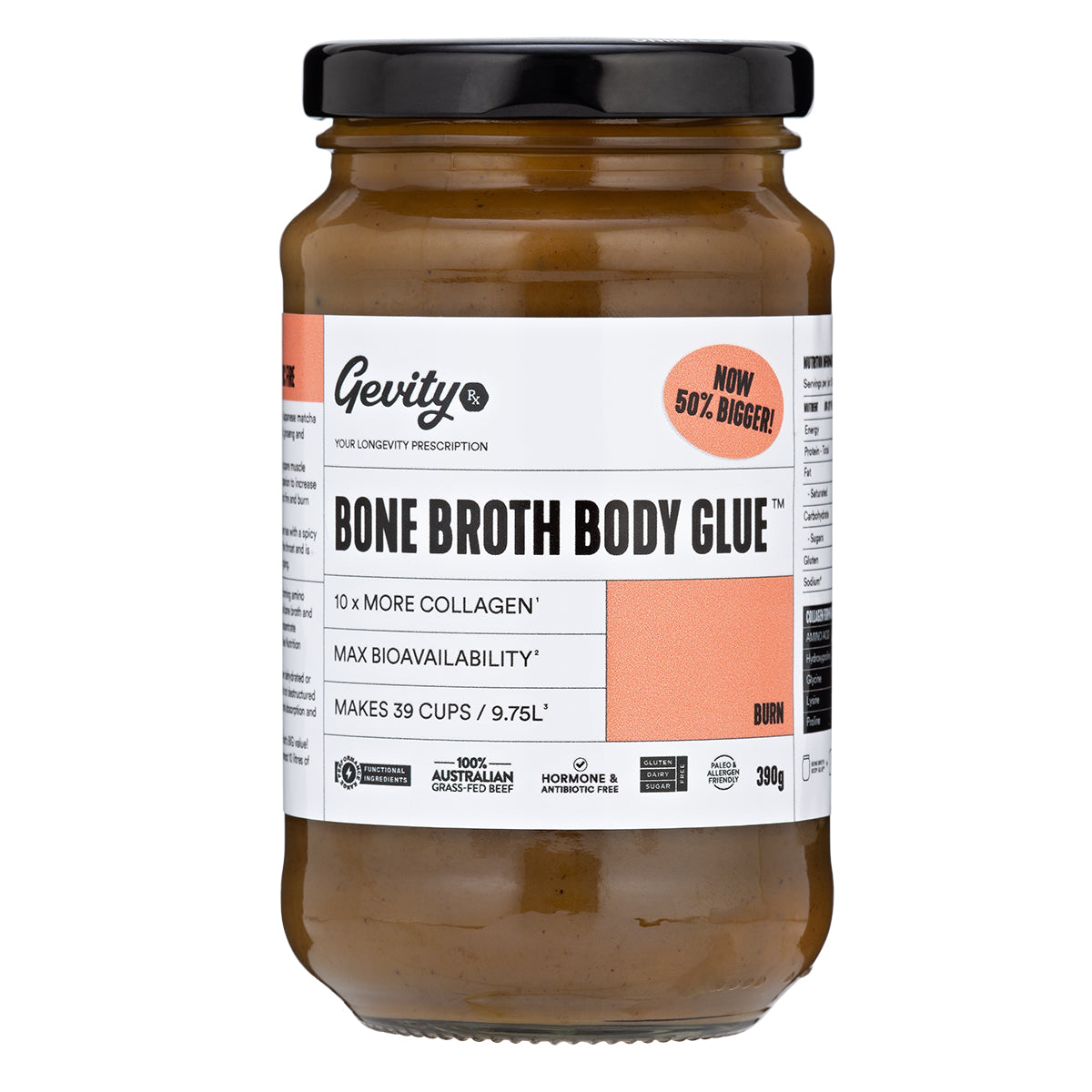 Gevity Bone Broth Body Glue Burn