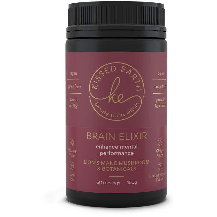 Kissed Earth Brain Elixir | LION'S MANE MUSHROOM & BOTANICALS 150g