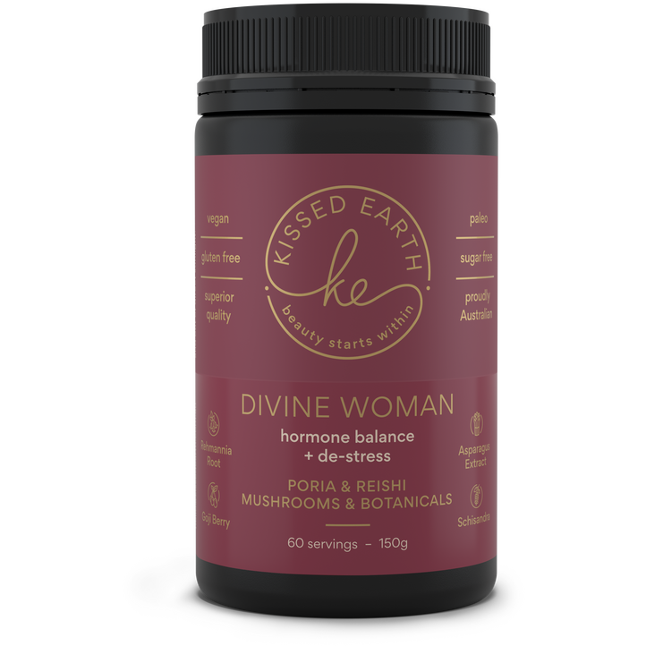 Kissed Earth Divine Woman | Mushrooms & Botanicals for Hormone Balance & De-Stress 150g