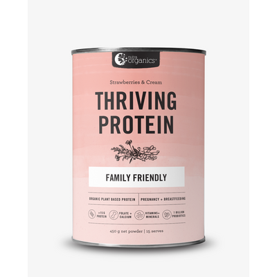 Nutra Organics Thriving Protein - Strawberries & Cream 450g